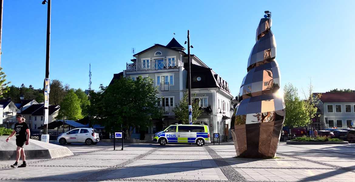 Bild på Hamntorget i Norrtälje kommun,