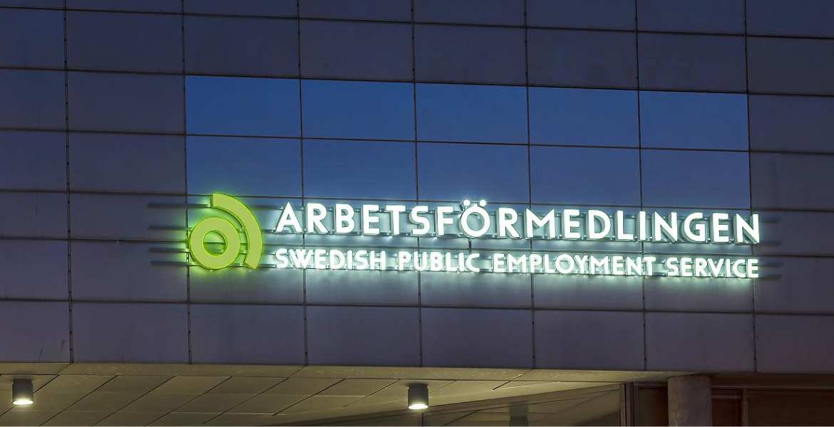 Bild på arbetsförmedlingens logotyp.