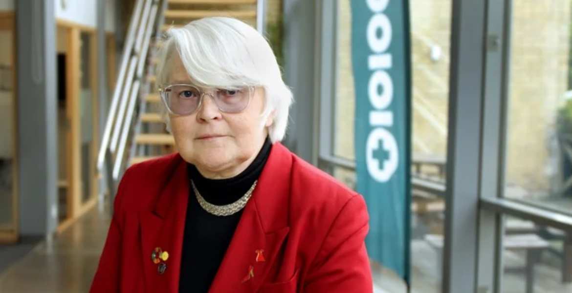 Catarina Andersson Forsman i en sjukhusmiljö.