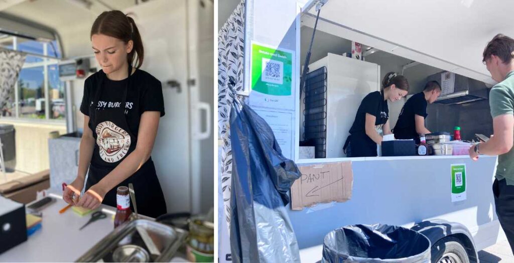 Två ungdomar som driver en egen Foodtruck.